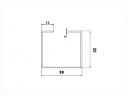 Схема Крепежный профиль C-образный 90х95